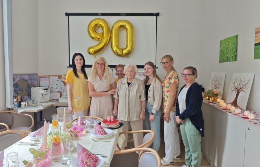 Oslava 90. narozenin paní Lesné